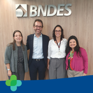Umane é o novo apoiador do Juntos pela Saúde - Representantes do IDIS, da Umane e do BNDES reunidos na sede do BNDES para assinatura de termo de compromisso entre Umane e BNDES